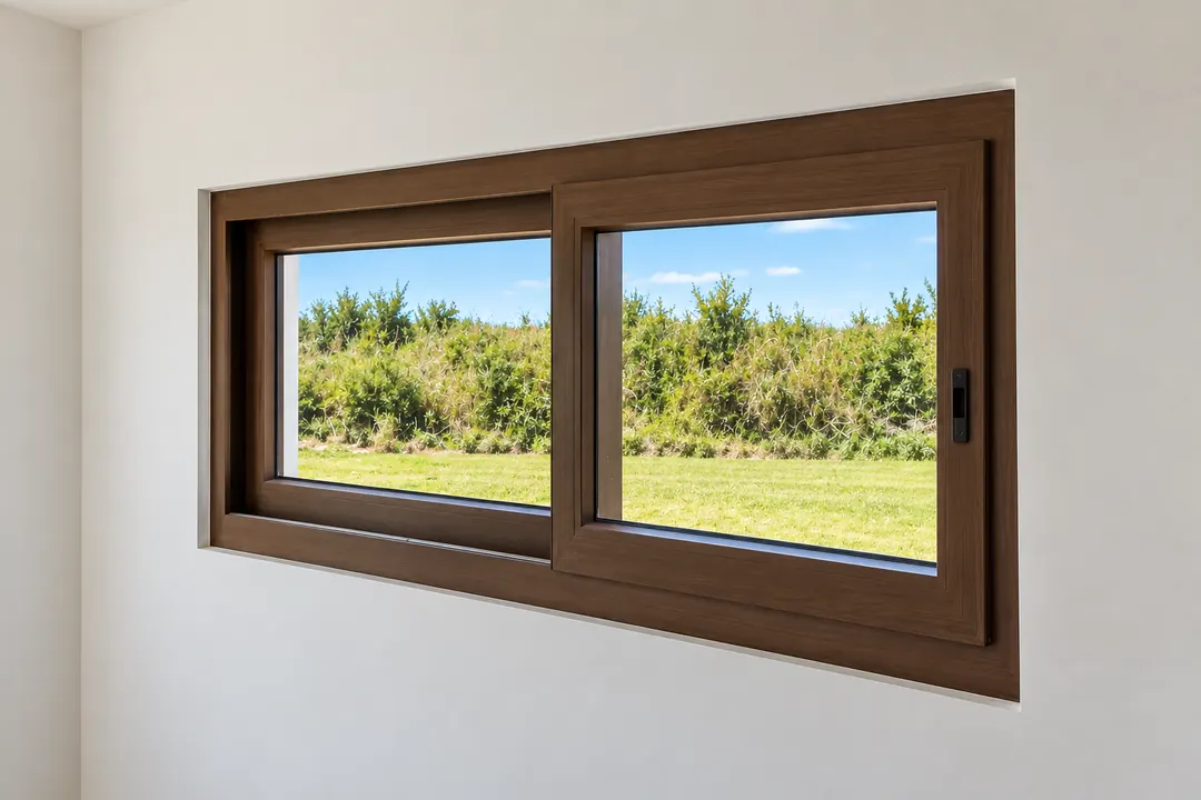 Casa campestre · ventanería en acabado madera, foto 2